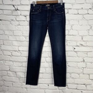 Mother The Looker Crop Denim Jeans Size 26 Coffee Tea Or Me Wash 26x27 Low Rise